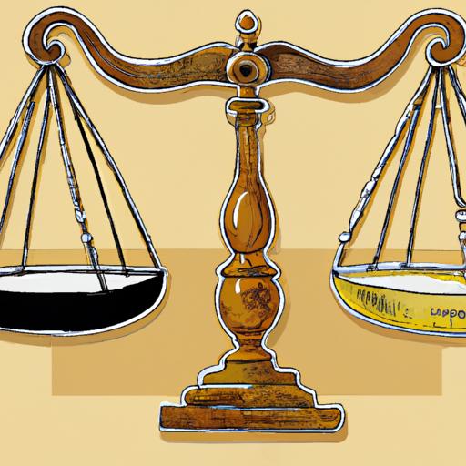 The scales of justice symbolizing the legal implications of the Leah and Jean scandal